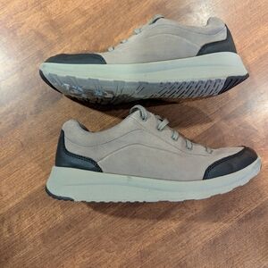 Clarks Black and Tan Athletic Shoes with‎ Suede Finish